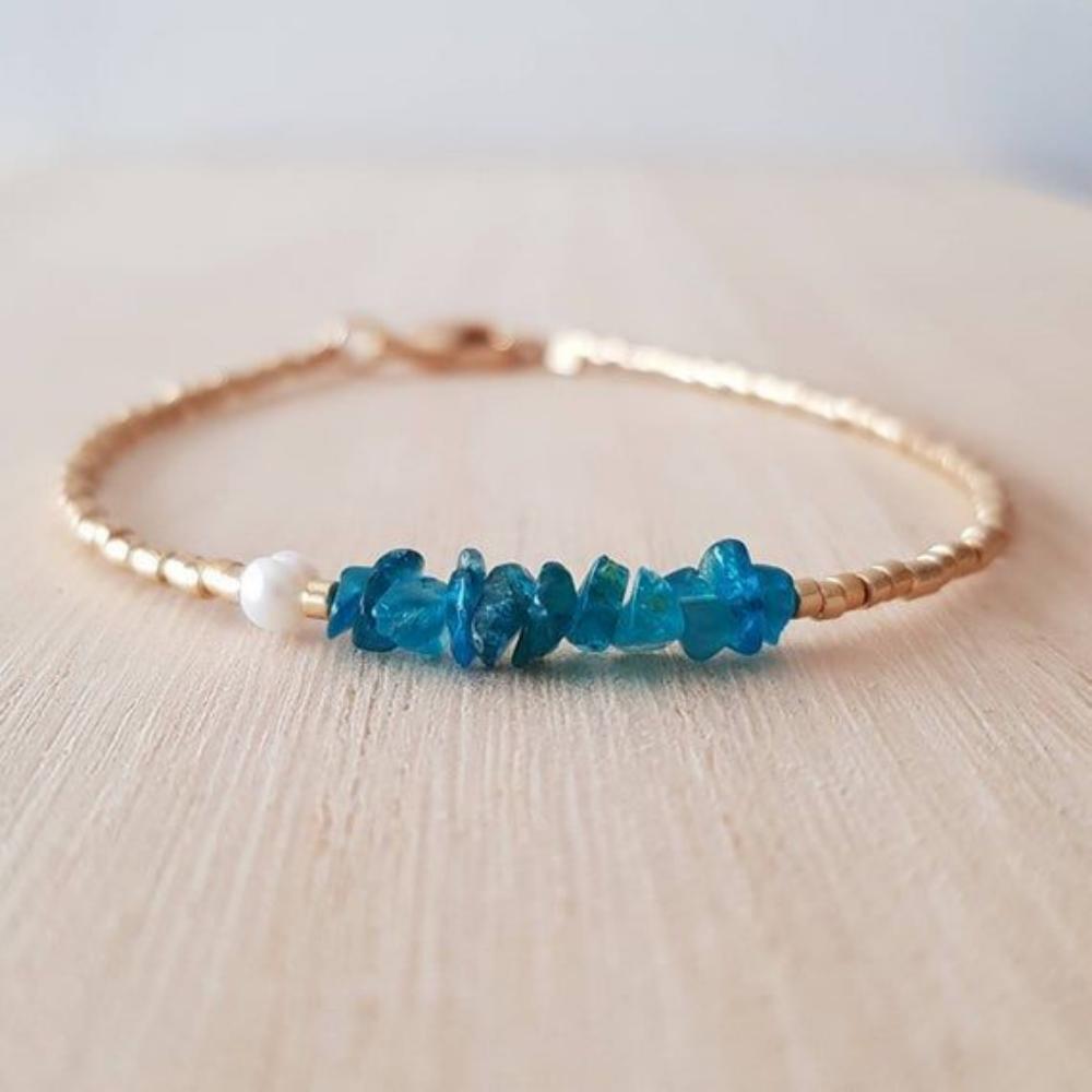 

Vlen Miyuki Delica Beads Bracelet Irregular Natural Stone Real Pearl Handmade Adjustable Gold Tone Boho Jewelry for Women