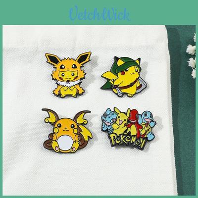 Cute Cartoon Pikachu Pokemon Metal Badge For Pet Lovers Creative And Stylish Pin Accessory