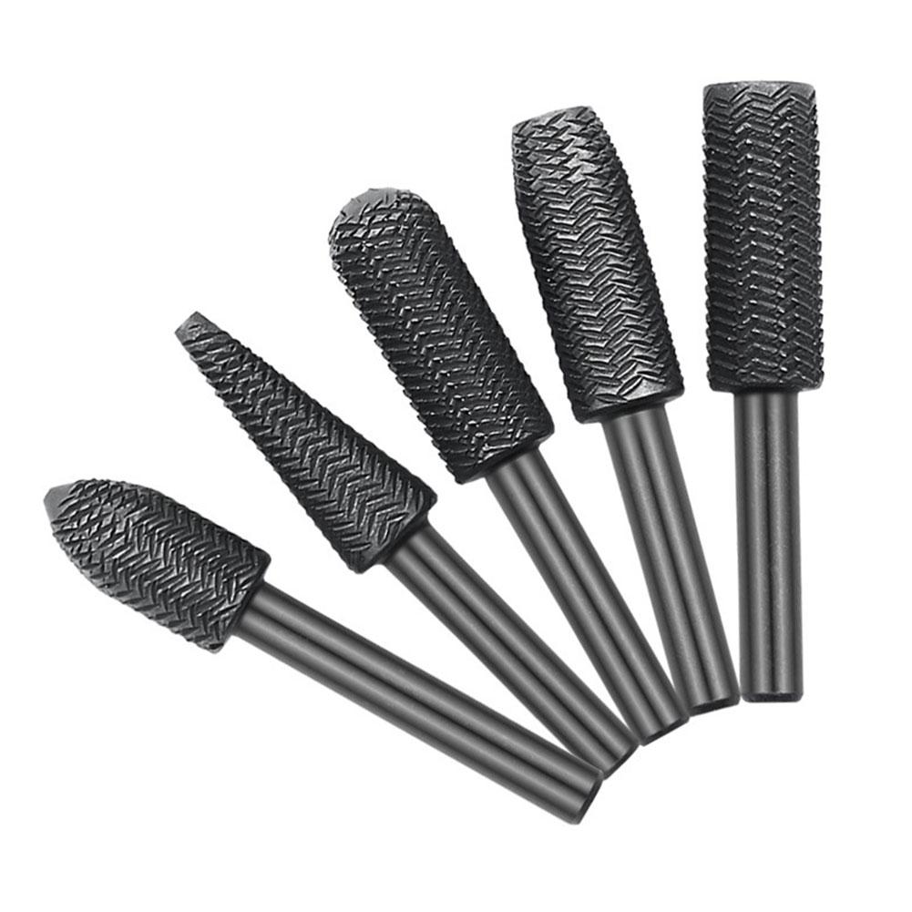 

5Pcs Complete models Double Cut Rotary Rasp File Set 6mm Shank Super Hard Steel File For Woodworking Metal Grinding