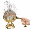 Brass Dhuna Loban Burner, Round Dhooni Dhoop Dani Incense Burner,Table-Top Brass Incense Holder for Loban, Elegant and Traditional Dhoop Dani