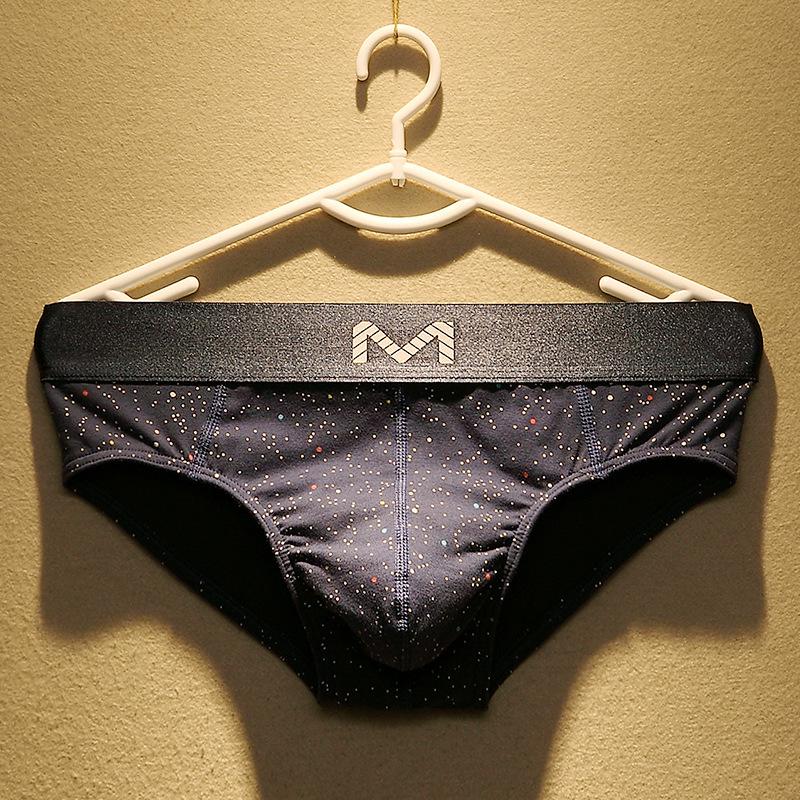 Men's Cotton Breathable Triangle Underwear Men's Mid Waist Plus Size Sexy U-shaped Comfortable Underwear