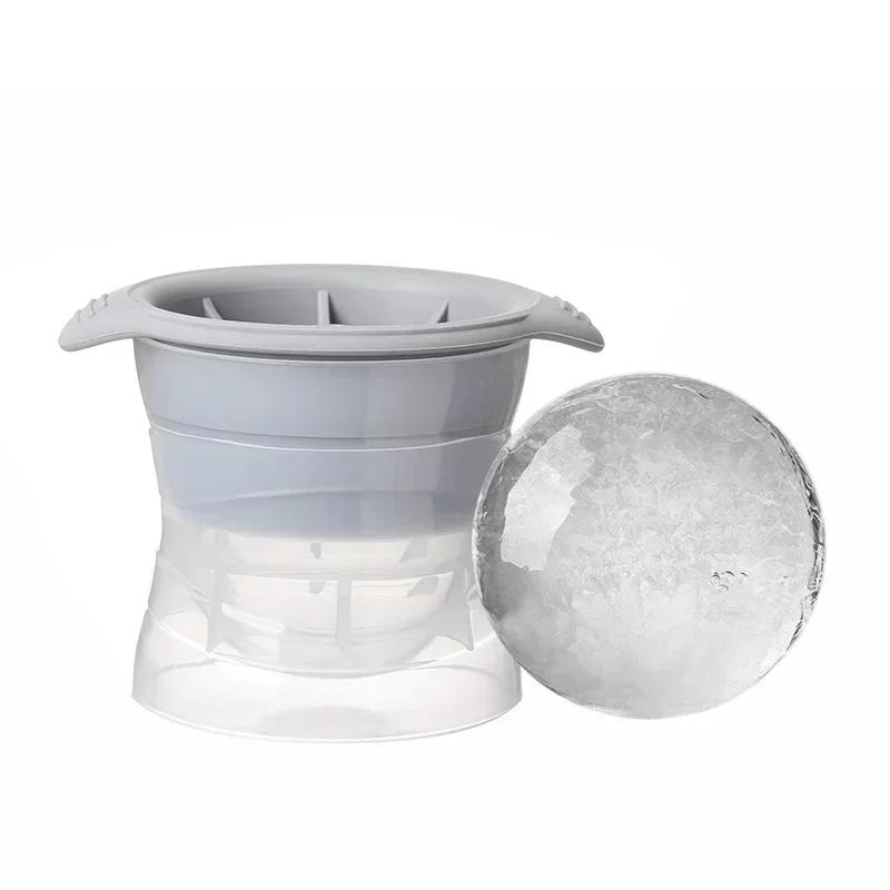 1/2Pcs Big Size Ice Ball Mold Round Cube Maker Silicone Ice Mold Whiskey Ice Tray