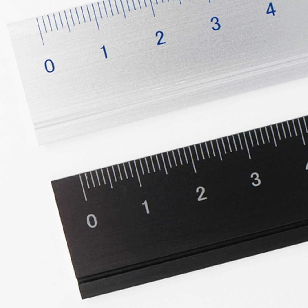 SLIP-ON Aluminum Ruler 15cm Black B-DAR-2802 with Cutter and 0cm Marking