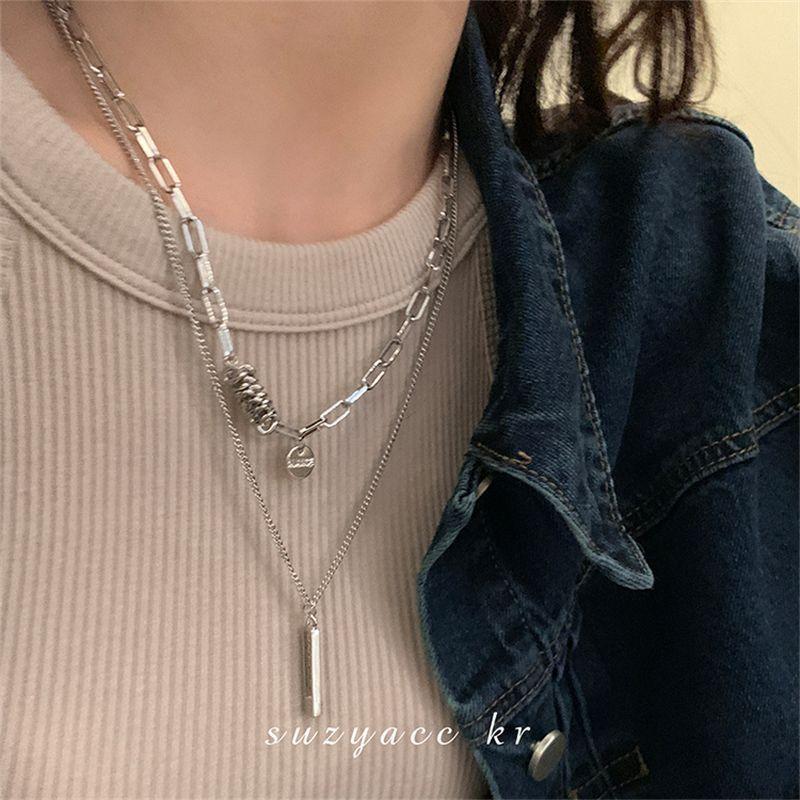Female Personality Niche Layered Pendant Necklace