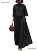 2026 Spring/Summer Women's Solid Color Short Sleeve Casual Loose Trousers Two-Piece Set