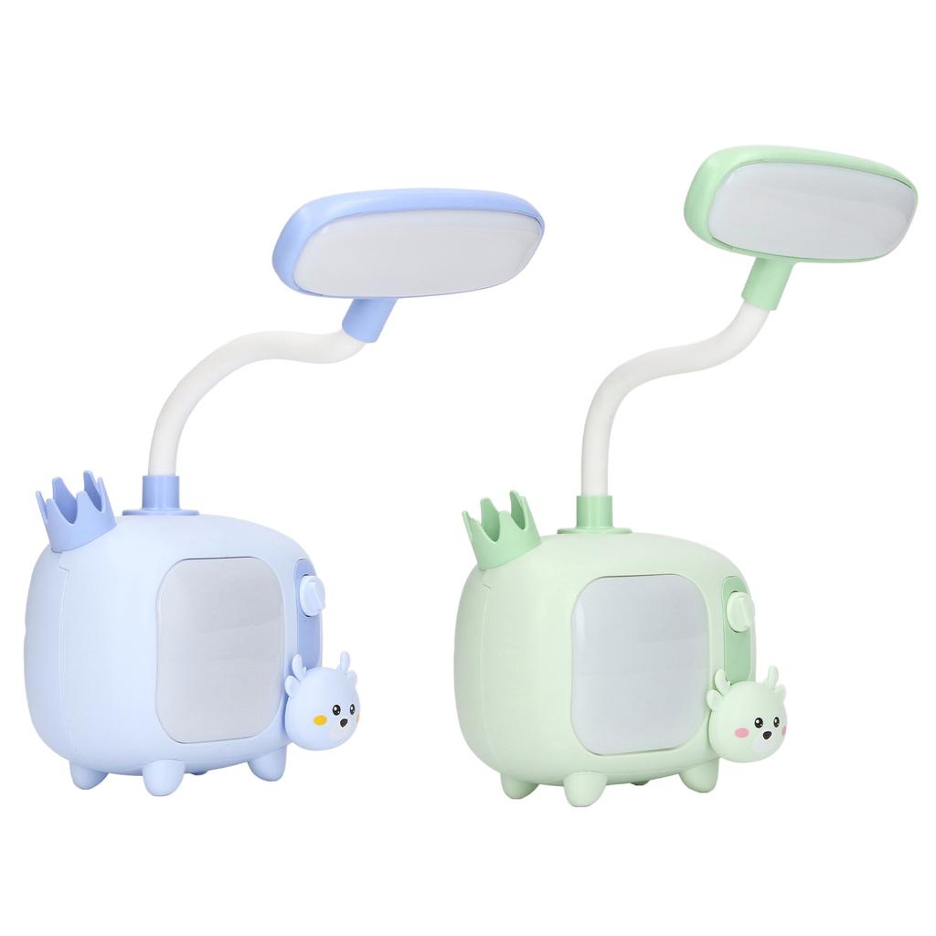 Kids Reading Light TV Style Base Silicone Gooseneck USB Charge Soft LED Light Kids Desk Lamp for Stu