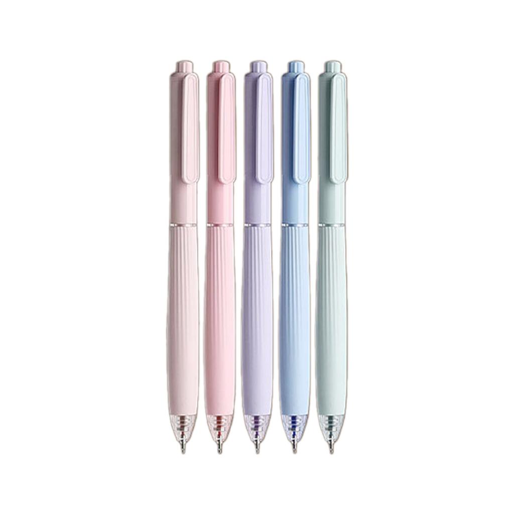 5 Colors Retractable Gel Pen 0.5mm Neutral Pen Signature Pen School Supplies