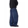 American Retro Stylish Machete Baggy Cargo Jeans Men and Women Loose Hip Hop Wide Leg Embroider Mop Pants