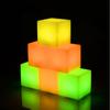 Dimbar LED Cube Nattlampa Fjärrkontroll LED PE 16 färger Uppladdningsbar sängbord för glödljus Heminredningslampor
