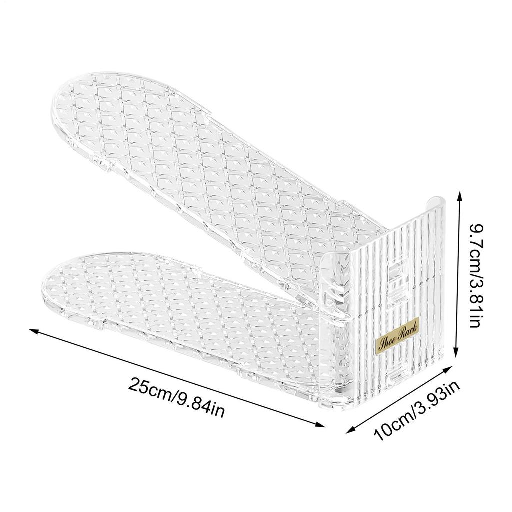 1Pcs Shoe Stacker Adjustable Shoe Slots Organizer Shoes Slots Space Saver Double Deck Rack Holder For Closet Organization