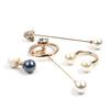 Pearl Decorative Buckle One-Word Button Cuff Pin Buckle Clothes Coat Jacket Accessories Shawl Silk Scarf Shirt Buckle