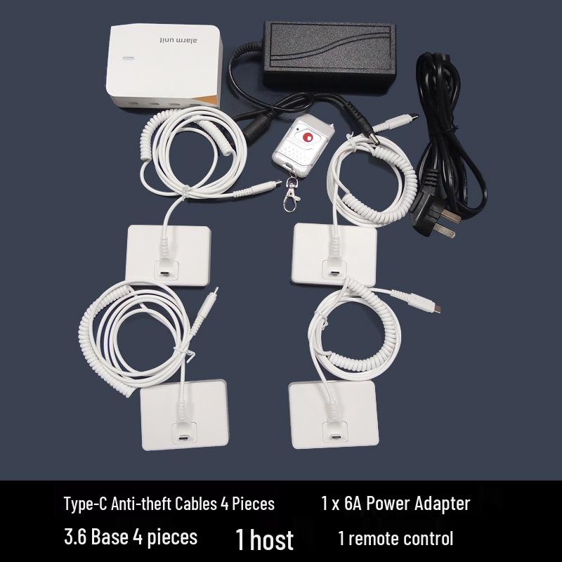 Multi-Channel Anti-Theft Display Stand with One-to-Eight Alarm for Mobile Phones