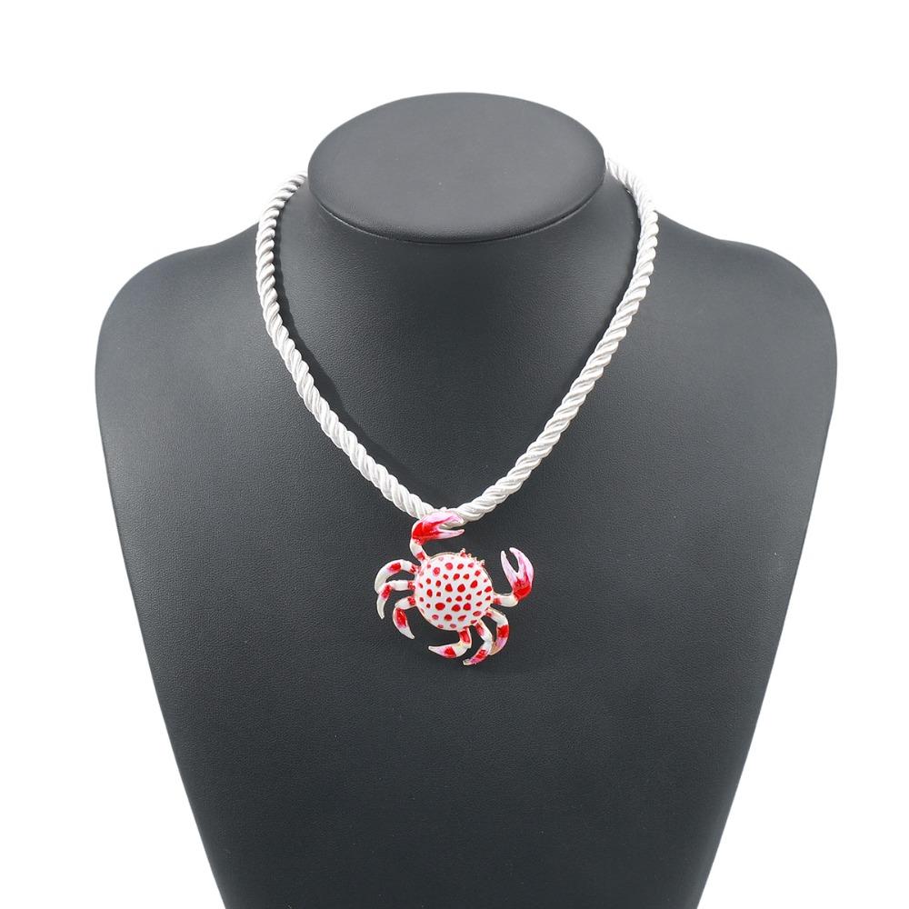 Polka Dot Enamel Necklace Lightweight Ocean Charm Necklace Pendant Jewelry  Beach Vacation Party