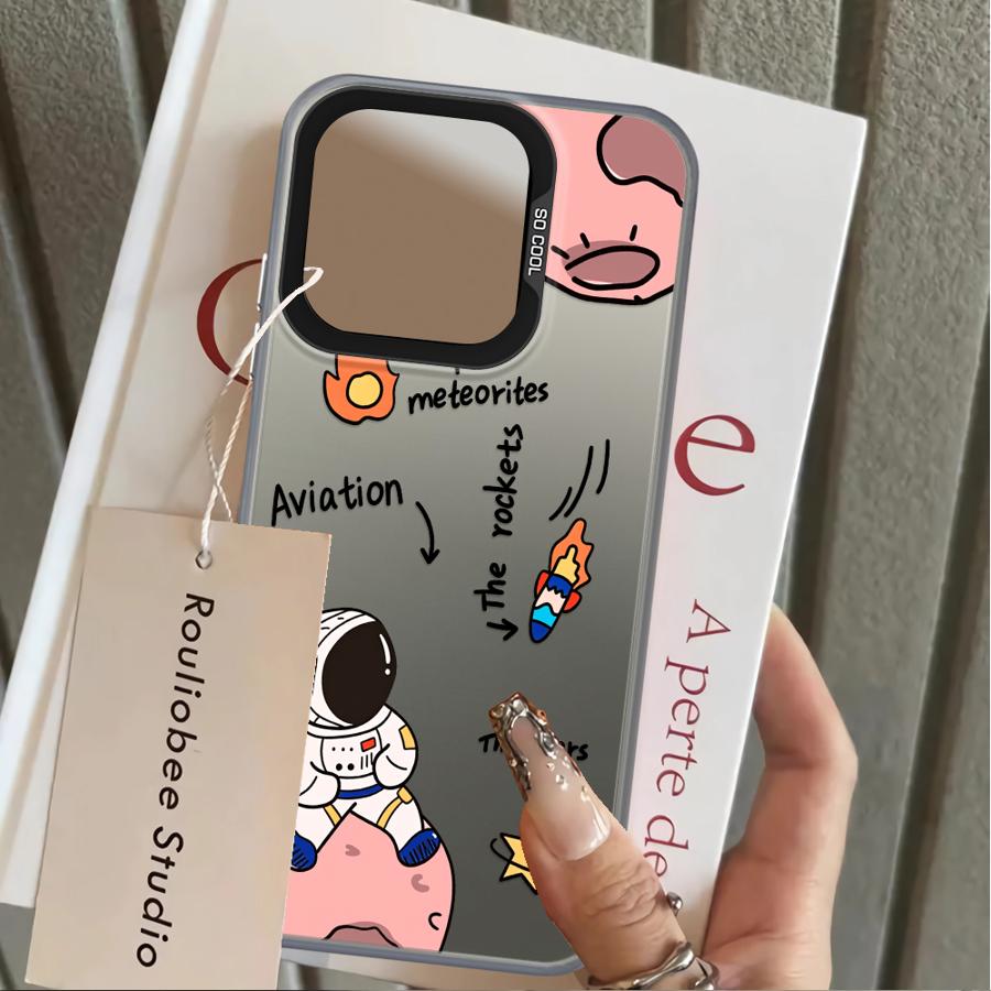 Cartoon Astronaut Back Phone Cover Case for Xiaomi Mi 11 Lite 13T 12T Pro