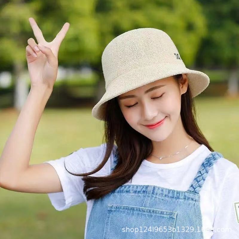 

New literary bucket hat women s summer travel leisure sunscreen visor one size fits all хакі