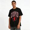 Vintage Cupid Heart Print Casual Couple Short Sleeve T-Shirt Pure Cotton T-shirt