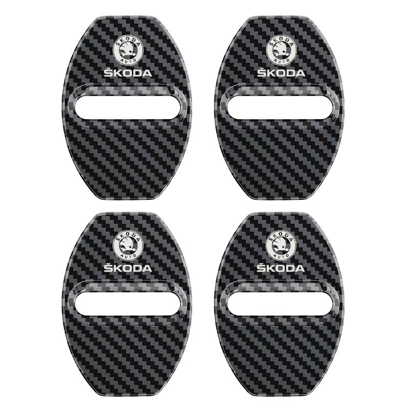 NADH5 Door Lock Decoration Protection Cover - Emblem Case, Accessories for Skoda Models (Fabia, Octavia, Kodiaq, Superb, Karoq)