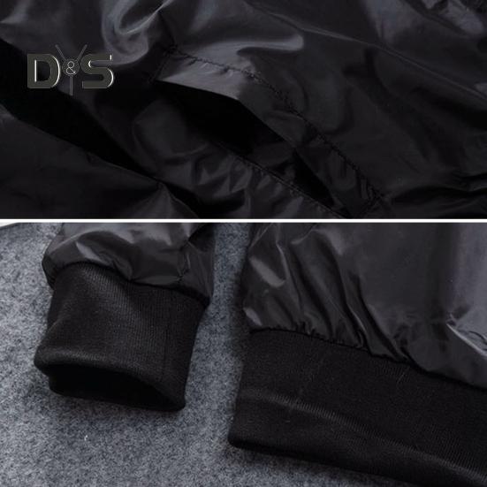 Men Autumn Windbreaker Hooded Drawstring Long Sleeve Reflective Color-Blocked Jacket Coat Zipper Placket Pockets Street Style Outwear