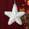 1Pcs Ornaments White Foam Stars Pentagram Icicle Gift Box Pendant Tree Hanging Decorations Shiny New Year Festival Decors