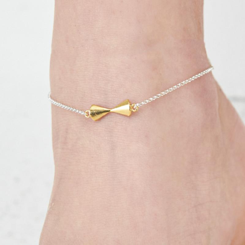 

UNI.J Sandglass Silver Anklet Iak41 [Mix] L23cm~25cm
