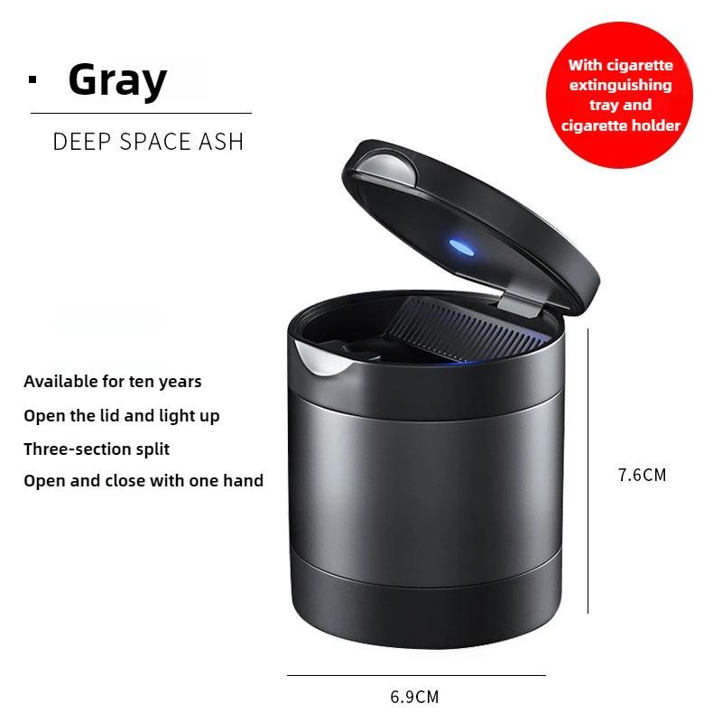 Multifunctional Car Ashtray for Car LED Lighted Alloy Creative Cup Seat Ashtray Car Interior Automotive Interior Accessories