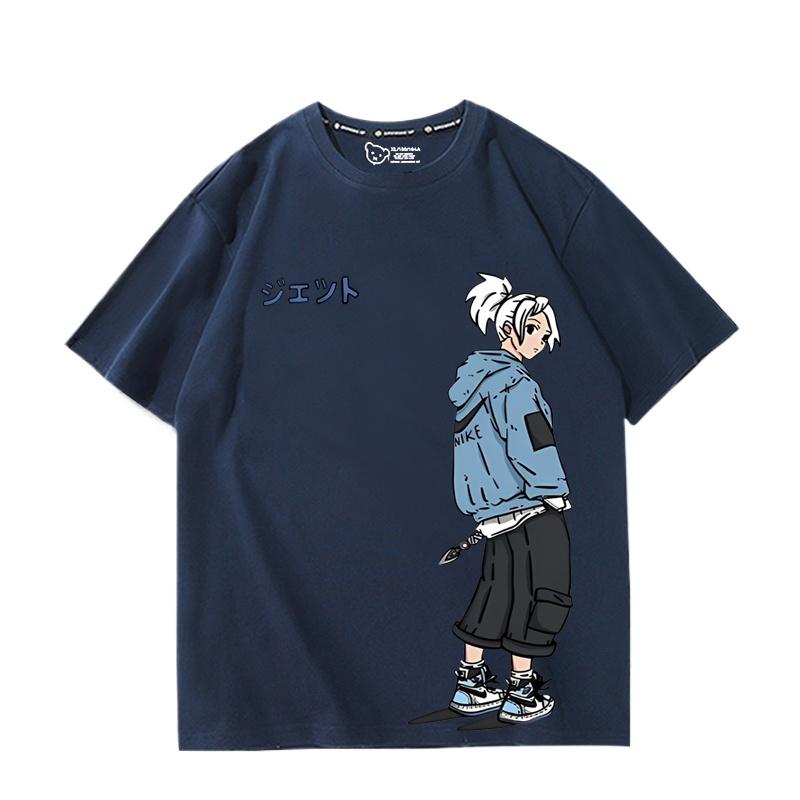 Valorant JETT Trička Hra Nejnovější Tričko pro Muže Unisex Základní Tričko Hip Hop Narozeninové Dárky Topy Oblečení Pro Choice