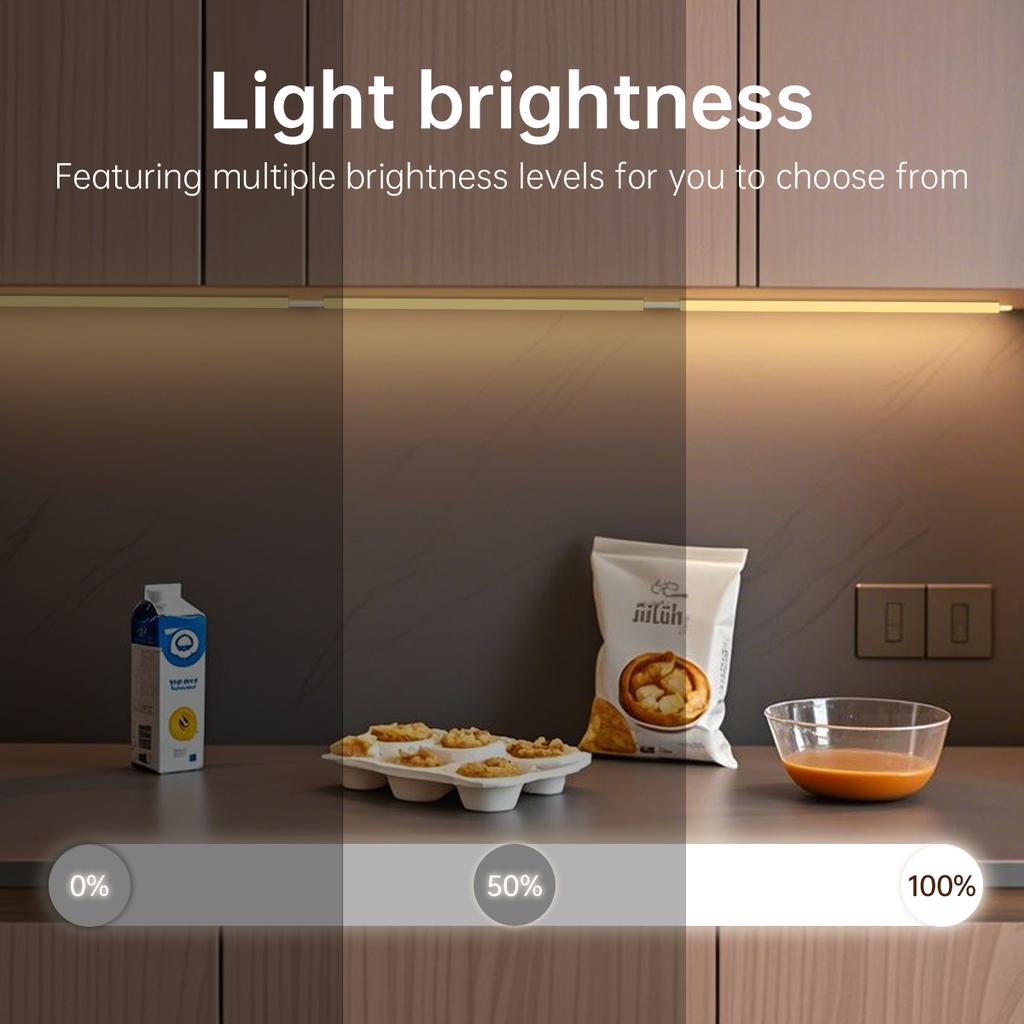 DC24V CCT Dimmable Under Cabinet LED Light Bar 48CM Linkable Aluminum 2700K-6500K Remote Control Kitchen Counter Workbench Lamp