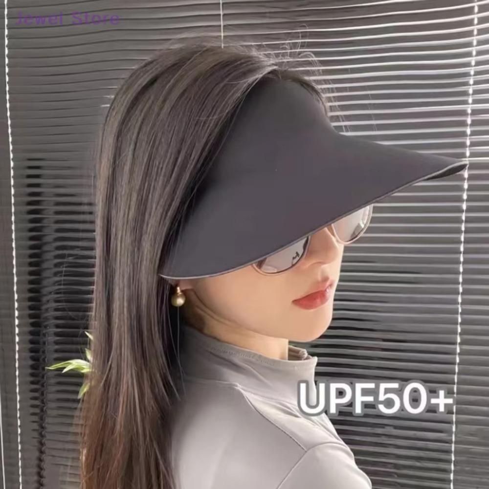 Breathable Seamless Visor Cap Sun Protection Sunscreen Empty Top Cap Summer Sun Hat  Sunshade