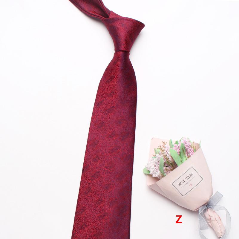 Business Dress Suit Tie Men'S Polyester Red Wedding Tie