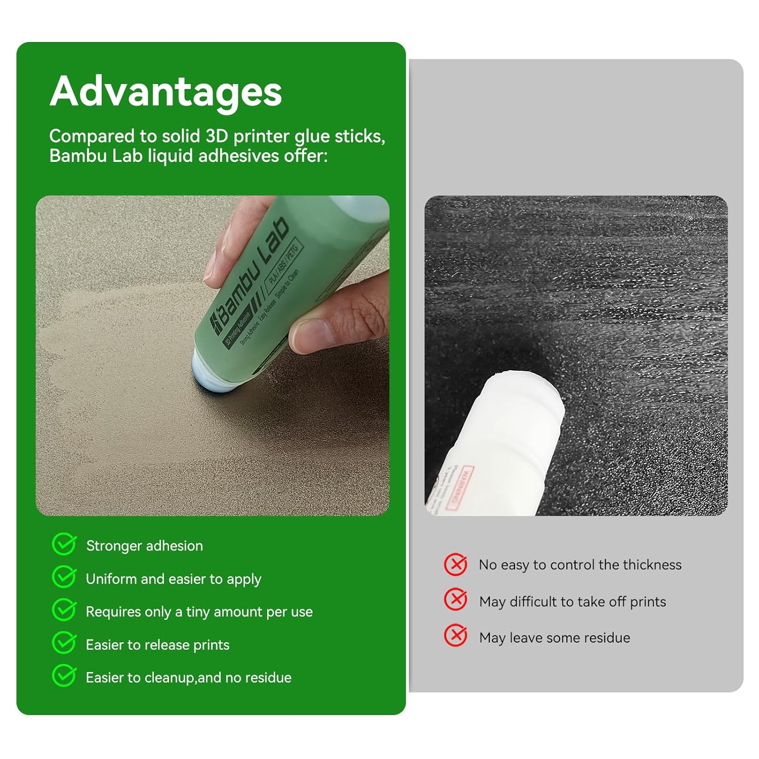 Bamboo Lab 3D Printer Bed Adhesive,3D Print Glue for Hot Bed,Avoid Warping for Printing ABS,PLA,PETG,TPU on Various Build Plate with Stronger