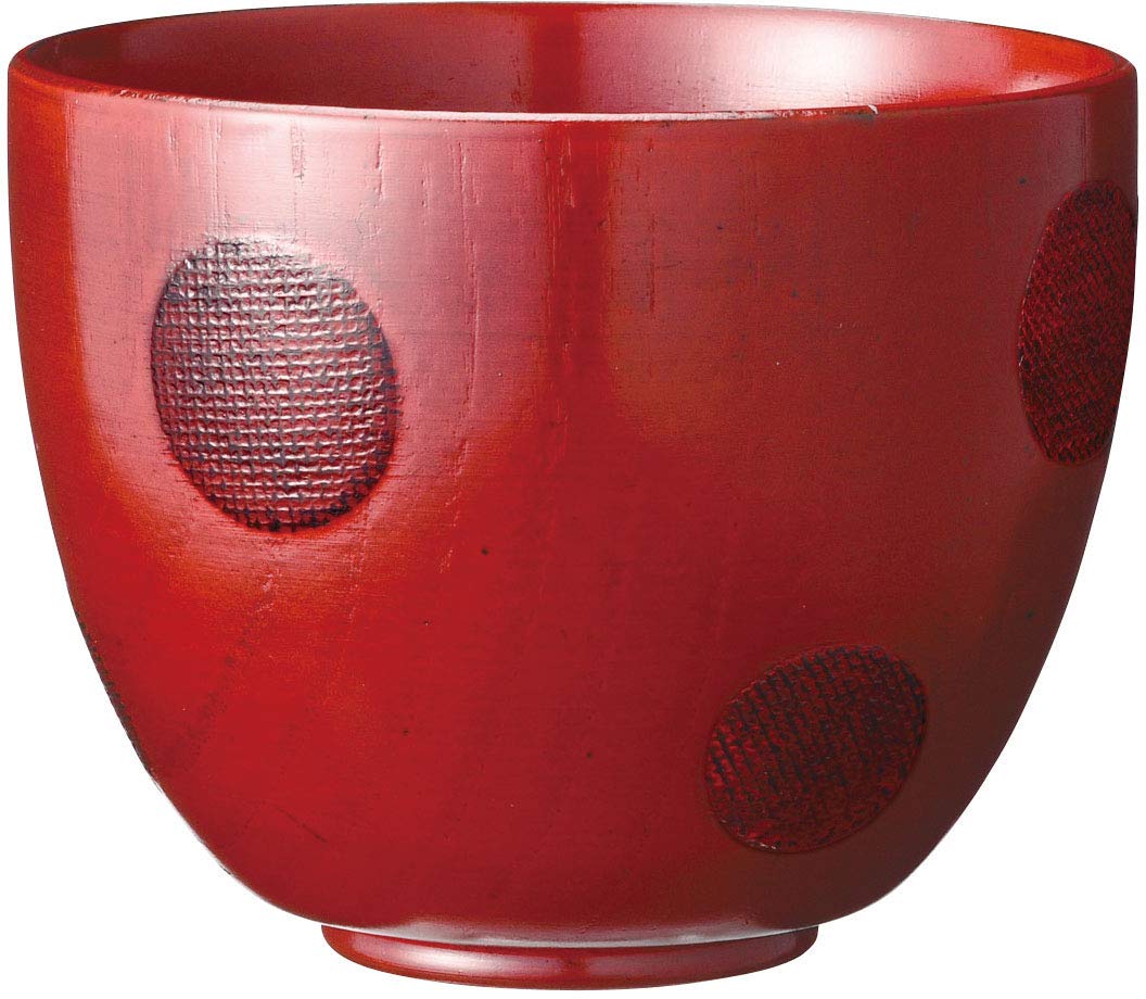 Ase Shinzo Shoten Soup Polka Negoro F0413 Brown Bowl, Dot, Style, коричневый