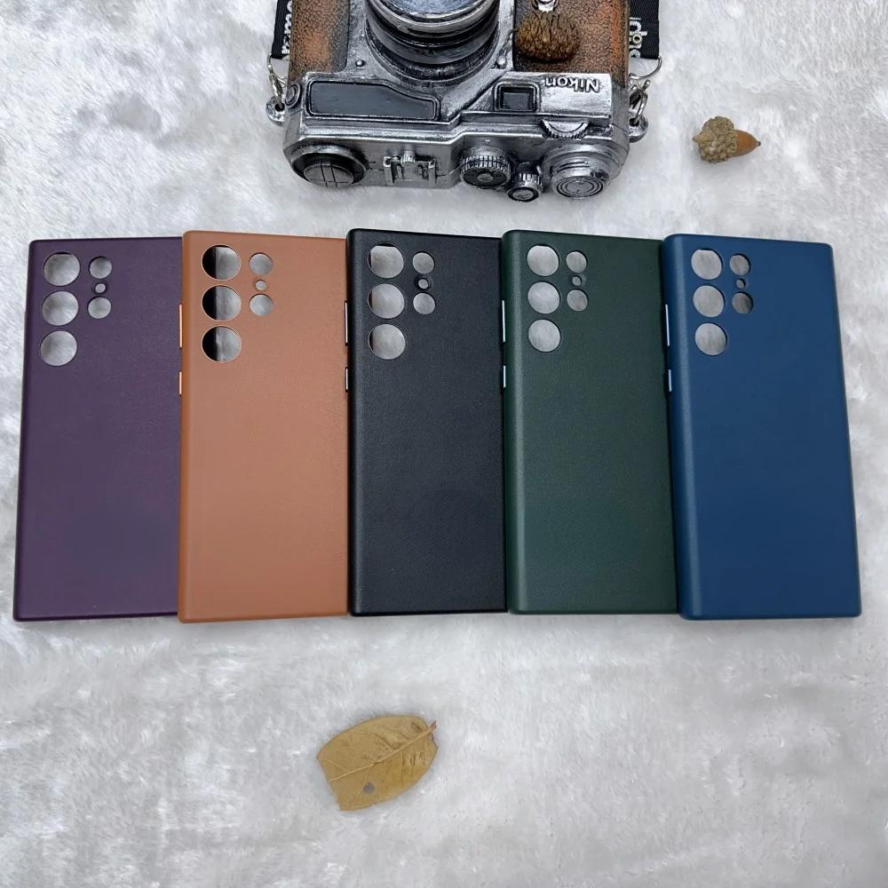 Luxury Official Leather Case Samsung Galaxy S24 Ultra S23 S22 Ultra S24 Plus All Inclusive Lens Protection Back Cover With Box