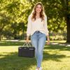 Oxford Fabric Portable Picnic Basket with Handle Foldable Insulated Storage Bag Large Capacity for Outdoor Camping Grocery Shopping