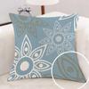 Lake Blue White Geometric Linen Pillowcase Sofa Cushion Cover Home Decoration Can Be For You 40X40 45X45 50X50 60X60