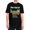 Can I Lick It Periodic Table T-Shirt Men's Cotton Clothes Ullzang Science Crewneck Short Sleeve