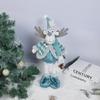 Retractable Blue Santa Claus, Snowman & Elk Christmas Ornaments