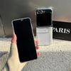 Transparent Card Slot Card Holder Case For Samsung Z Flip 5 4 3 6 Ultra Thin Clear Cover For Galaxy Z Flip5 Z Flip 4 Hard Cover