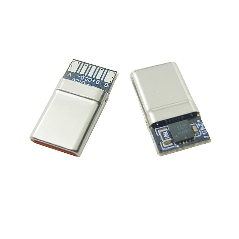 120W USB Type-C Male Head: 5-Core Solder Pad for Fast Charging, Compatible with OPPO, Xiaomi, VIVO, Huawei