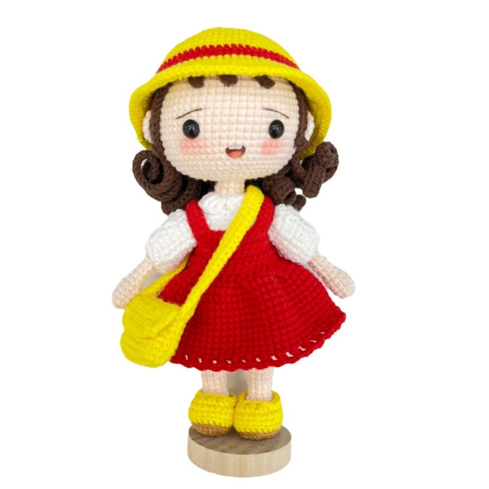 Customized 12-20cm High Handmade Crochet  Doll Pendant, Finished Crochet  Cute Frog Doll Decoration for Table,creative Key Chain