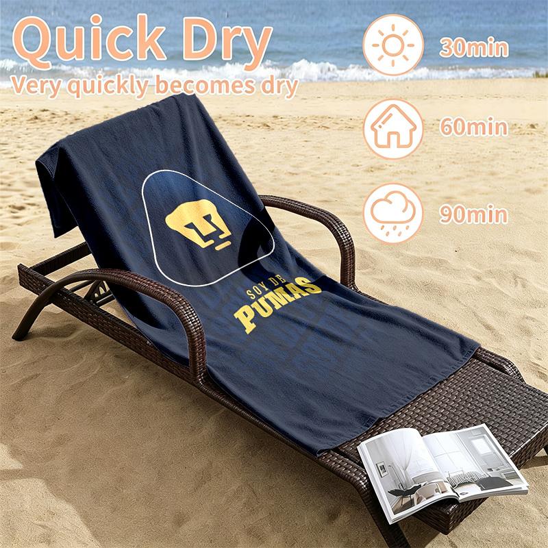 Club universidad nacional pumas Beach towels also serve as bath towels summer essential a musthave for the outdoors the beach and the pool