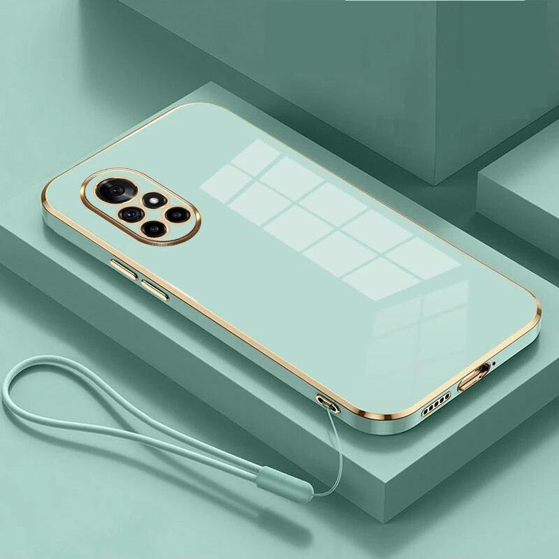 For Huawei Nova 8 Case Huawei Nova 8 Pro Cover ANG-LX1 ANG-LX2 Phone Case Luxury Square Plating Shockproof NOVA8 Pro Back Cover