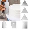 Spatole Raschiatori per Fondant con Bordo Liscio Strumenti per Pasticceria Acciaio Inossidabile Decorazione Torta Accessori Cucina Gadget 6pz/set