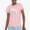 PUMA Classics Logo Interest Tee Women Tops Pink 536349-16