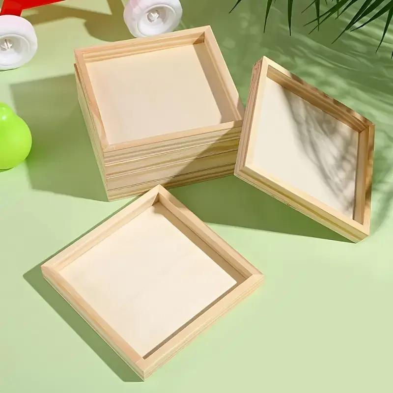 Top Quality 3D Wooden Hexagonal Painting Tray for 9/16 Puzzle Pieces Solid Toy Storage Organizer Creative Craft Storage Solution