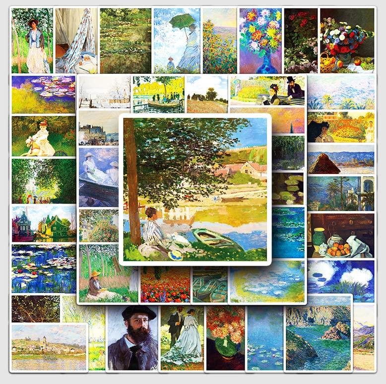 Monet Claude Monet Masterpiece Masterpiece Artist Painting Sticker 50 Sheets