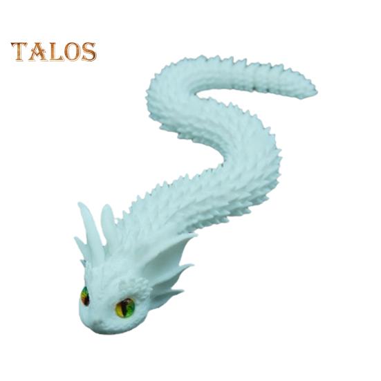 

Фигурка Дракона-Змеи, напечатанная на 3D-принтере, с подвижными суставами, мини-фигурка змеи, шарнирная модель животного, игрушка, украшение для дома, офиса, книжной полки, рабочего стола 30cm белый