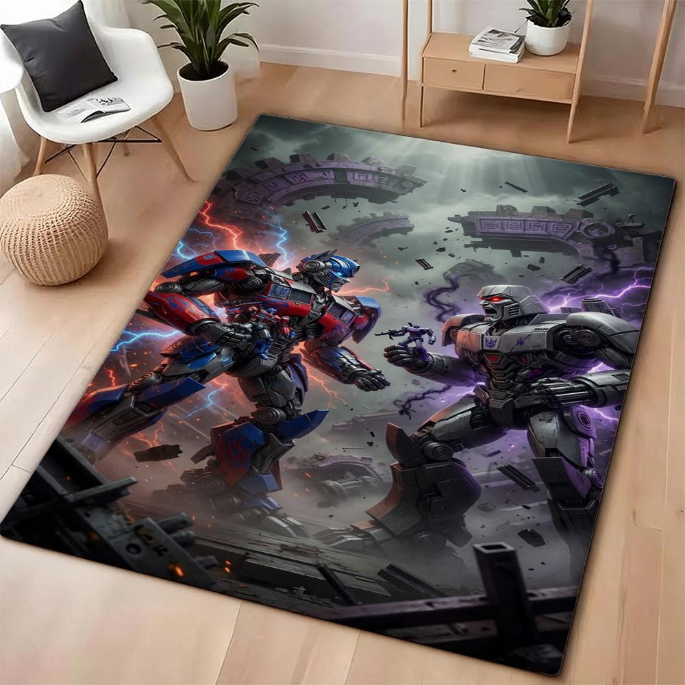 Bumblebee Battle Armor Rectangular Rug Durable Easyclean Carpet For Hallway Balcony Study Home Party Decor Halloween Gift