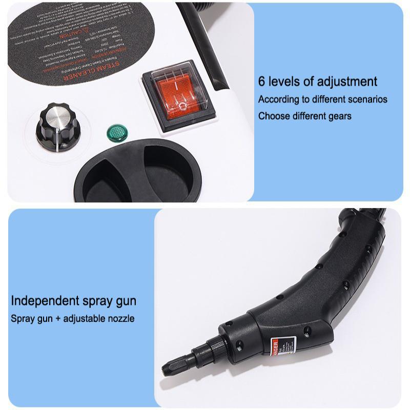 2500W High Pressure Steam Cleaner Multifunctional Fast Heating Machine For Kitchen Hood Oil Stain Removal Whole House Cleaning