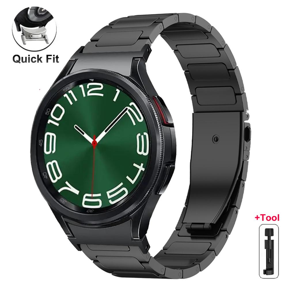 Quick Fit Titanium Strap for Samsung Galaxy Watch 7 6 5 4 40mm 44mm Luxury Bracelet for GALAXY 6Classic 43mm 47mm 5Pro 45mm Band