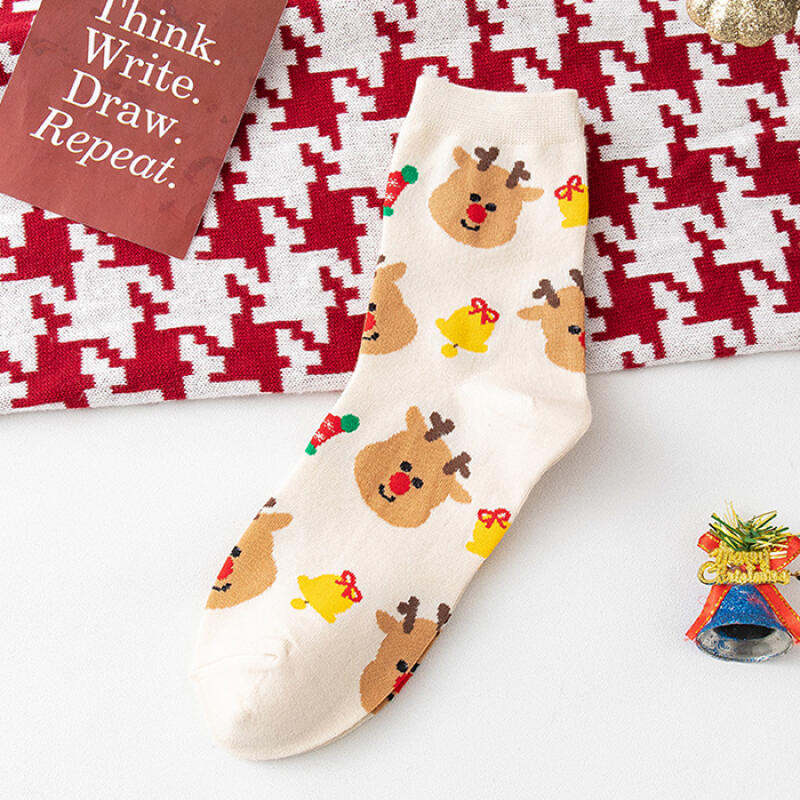Christmas Winter Socks Snowman Rudolph